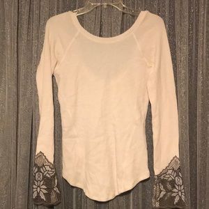 Free people shirt with detailed sleeves